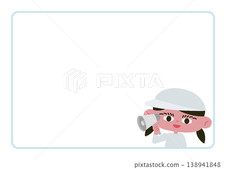 Frame material of a girl from the White Team making an announcement Frame material of a girl from the White Team making an announcement 138941848
