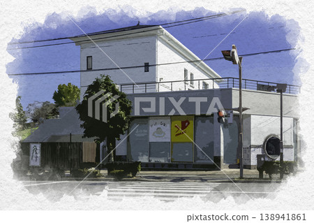 Watercolor style painting of Usuki City Tourism Exchange Plaza, Usuki City, Oita Prefecture Watercolor style painting of Usuki City Tourism Exchange Plaza, Usuki City, Oita Prefecture 138941861