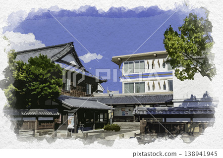 水彩畫，臼杵市圖書館，大分縣臼杵市 138941945