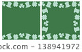 St Patrick Day Frame Clean Minimal Flat Design Border of Hats and clover leaves Copy space Template. Vector illustration Ireland Greetings Thematic Cards Sample media post, promo banner, leaflets, tag 138941972