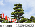 紅白燈籠和松樹 138942022