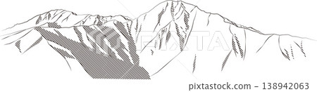 北岳(北山)- 剪影 北岳(北山)- 剪影 138942063