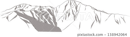 Kitadake (Mount Kita) - Silhouette Kitadake (Mount Kita) - Silhouette 138942064