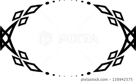 Celtic pattern style frame illustration material 138942575
