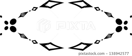 Celtic pattern style frame illustration material 138942577