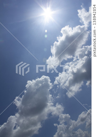 bright cumulus cloud and blue sky 138942854
