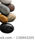 Stone pebble balance stack harmony smooth zen meditation natural stone stack balance harmony transparency background conveying 138943205
