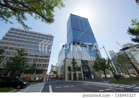 The Midosuji streetscape in the fresh greenery The Midosuji streetscape in the fresh greenery 138943327