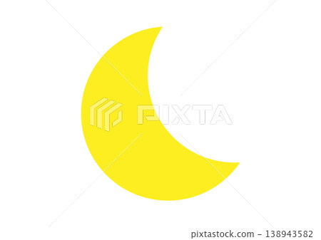Moon icon, simple icon, standalone, weather, vector illustration. Moon icon, simple icon, standalone, weather, vector illustration. 138943582