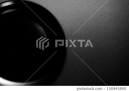 Black plate on a black background 138943800
