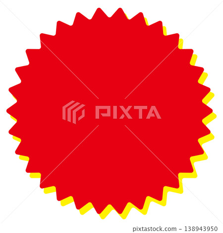 Red and yellow spiky frame Red and yellow spiky frame 138943950