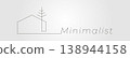 Minimalist logo with a house tree and the minimalist word 138944158