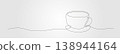 Minimalist line drawing of a coffee cup. 138944164