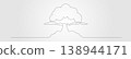 Atomic mushroom bomb continues line minimalist illustration 138944171