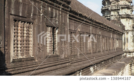 Lattice windows in the corridors of Angkor Wat Lattice windows in the corridors of Angkor Wat 138944187