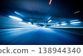 Car running on a tunnel 138944340