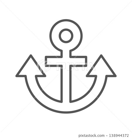 Anchor symbol - icon of ships, the sea, and the navy - flat design 138944372