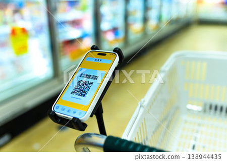 Cashless payment with smartphone 138944435