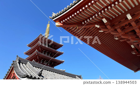 Senso-ji Temple, Asakusa, Tokyo: A popular tourist attraction. Senso-ji Temple, Asakusa, Tokyo: A popular tourist attraction. 138944503