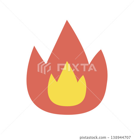 Flame illustration, flat design Flame illustration, flat design 138944707