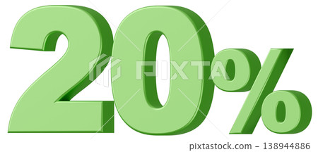 3D Material_Numbers_20%_Metallic_Green 3D Material_Numbers_20%_Metallic_Green 138944886