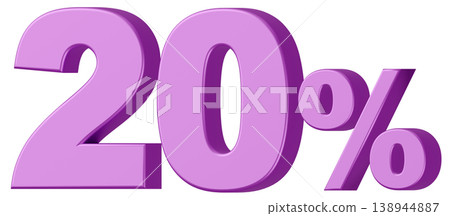 3D Material_Numbers_20%_Metallic_Purple 3D Material_Numbers_20%_Metallic_Purple 138944887