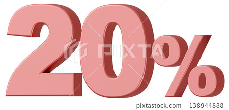3D Material_Numbers_20%_Metallic_Pink 138944888