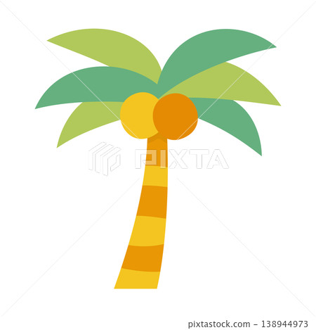 Palm tree illustration, tropical, summer 138944973