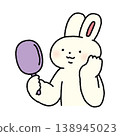 A cute rabbit looking in the mirror 138945023