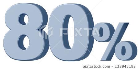3D Material_Numbers_80%_Metallic_Silver 3D Material_Numbers_80%_Metallic_Silver 138945192