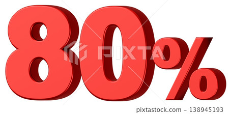 3D Material_Numbers_80%_Metallic_Red 3D Material_Numbers_80%_Metallic_Red 138945193