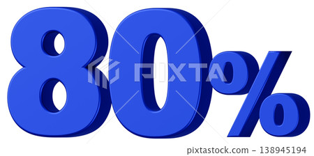 3D Material_Numbers_80%_Metallic_Blue 3D Material_Numbers_80%_Metallic_Blue 138945194