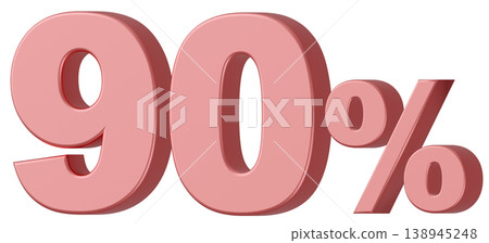 3D Material_Numbers_90%_Metallic_Pink 3D Material_Numbers_90%_Metallic_Pink 138945248