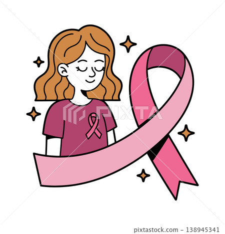 breast, cancer, ribbon 138945341