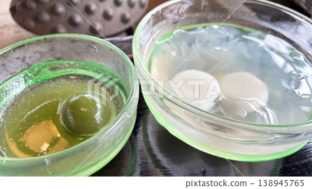 Kuzukiri (arrowroot noodles), sweets shop in Oume, Japanese confectionery, Tokyo, Tama area Kuzukiri (arrowroot noodles), sweets shop in Oume, Japanese confectionery, Tokyo, Tama area 138945765