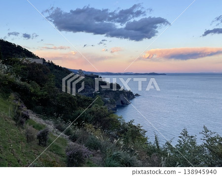 Seascape and sunset in Atami City 138945940
