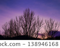 The sky and trees at magic hour 138946168