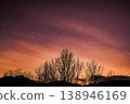 Sunset sky and trees 138946169