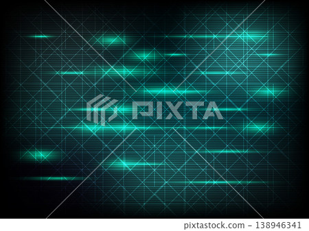 Abstract background with green lines network 138946341