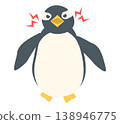 一隻憤怒的巴布亞企鵝的插圖 138946775