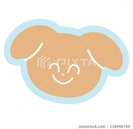 Illustration of puppy head shape for decoration, dog cartoon, characters, comic, pet shop, vet, adopt rescue animal, foster home, shelter, house, park, yard, playtime, brooch, pin, patch, sticker Illustration of puppy head shape for decoration, dog cartoon, characters, comic, pet shop, vet, adopt rescue animal, foster home, shelter, house, park, yard, playtime, brooch, pin, patch, sticker 138946789