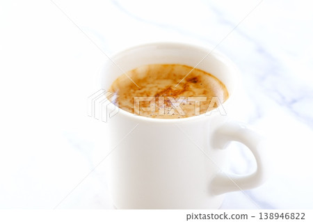 An image of relaxing while brewing a cafe latte, a coffee with plenty of milk 138946822