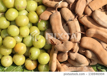 tamarind and amla gooseberry on shop tamarind and amla gooseberry on shop 138946994