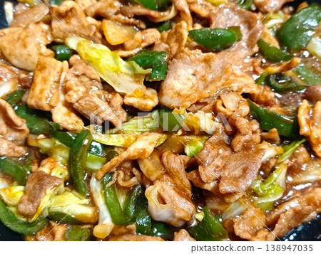 Homemade Twice-Cooked Pork with Spring Cabbage Homemade Twice-Cooked Pork with Spring Cabbage 138947035