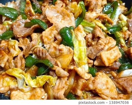 Homemade Twice-Cooked Pork with Spring Cabbage 138947036