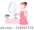 敷面膜的女人 138947274