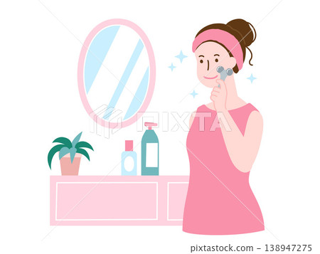 一個滾動面輥的女人 一個滾動面輥的女人 138947275