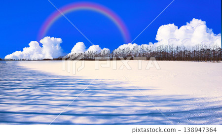 Beautiful snowscapes of Hokkaido in the depths of winter 138947364