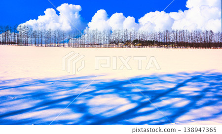 Beautiful snowscapes of Hokkaido in the depths of winter Beautiful snowscapes of Hokkaido in the depths of winter 138947365
