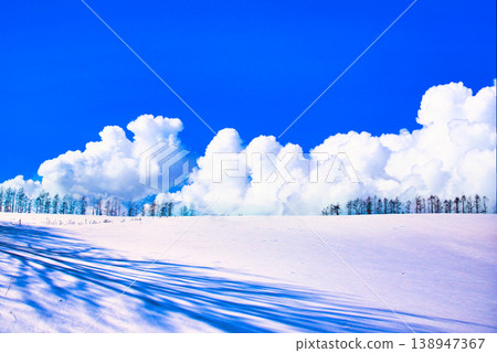 北海道冬季深雪美景 138947367